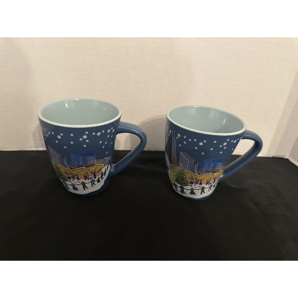 2022 Christkindl Market Christmas German Coffee Mugs Set of 2 8 oz Never Used